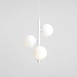 Biała lampa wisząca kule Fin S 34