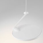 Biała ruchoma lampa wisząca Eclipto