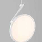 Biała ruchoma lampa wisząca Eclipto - płaska