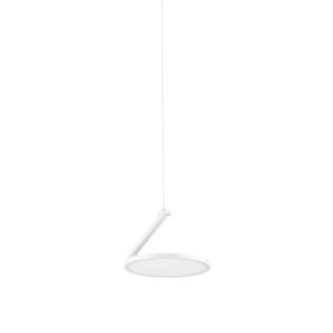 Biała ruchoma lampa wisząca Eclipto - płaska LED 14W