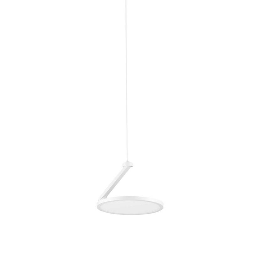 Biała ruchoma lampa wisząca Eclipto - płaska LED 14W