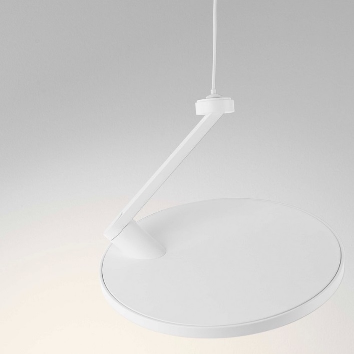 Biała ruchoma lampa wisząca Eclipto