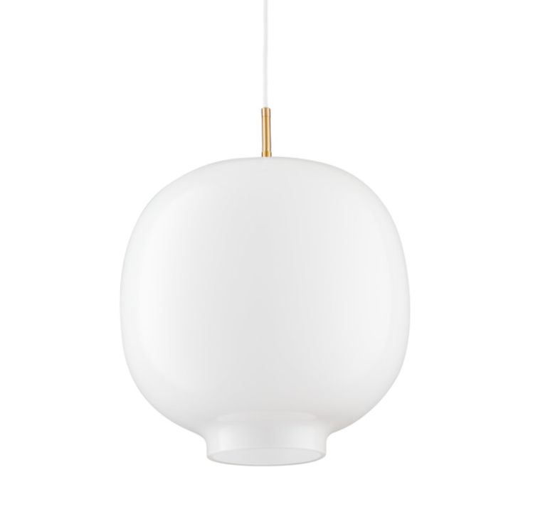 Biało-złota lampa wisząca Boni 35