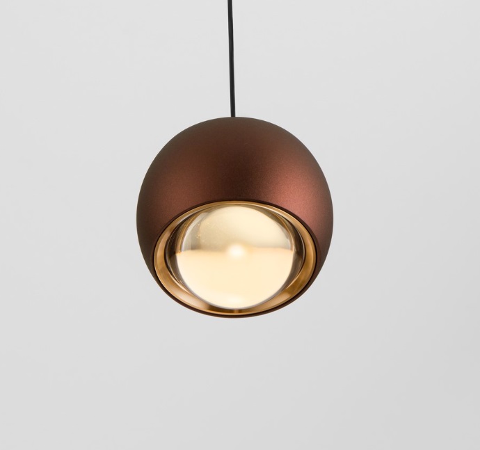 Brązowa lampa wisząca Softlin LED