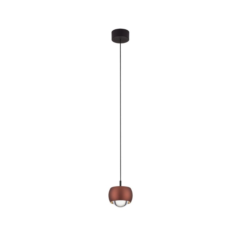 Brązowa lampa wisząca Softlin - mała kulka LED