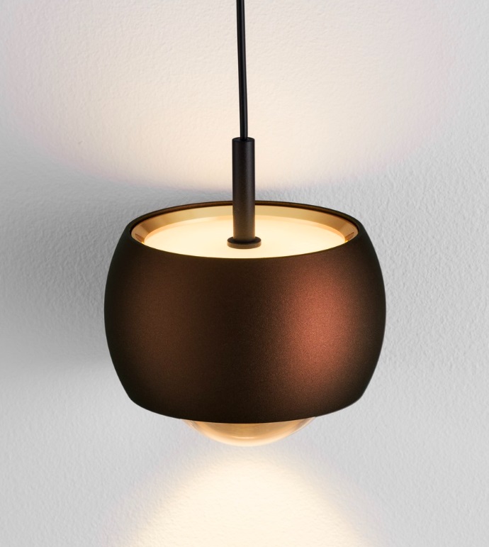Brązowa lampa wisząca Softlin