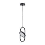 Czarna lampa wisząca Elipse Mini LED - ustawny klosz