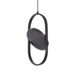Czarna lampa wisząca Elipse Mini - obracany klosz LED