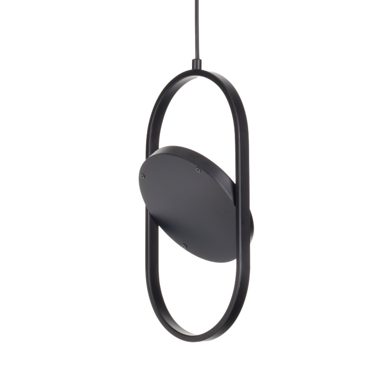 Czarna lampa wisząca Elipse Mini - obracany klosz LED
