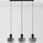 Czarna lampa wisząca Mellu 3 - dymiona