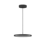 Czarna lampa wisząca Neru 40 - płaska LED