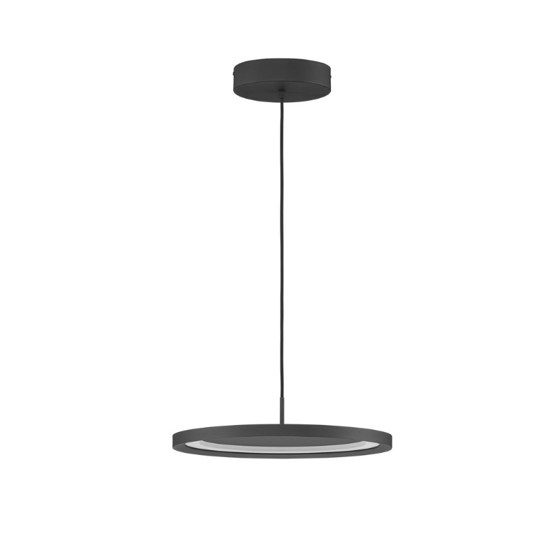 Czarna lampa wisząca Neru 40 - płaska LED