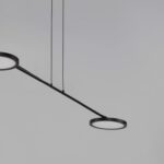 Czarna lampa wisząca Vialto 2 - płaskie klosze
