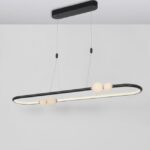 Czarna lampa wisząca Xalume LED na pilota