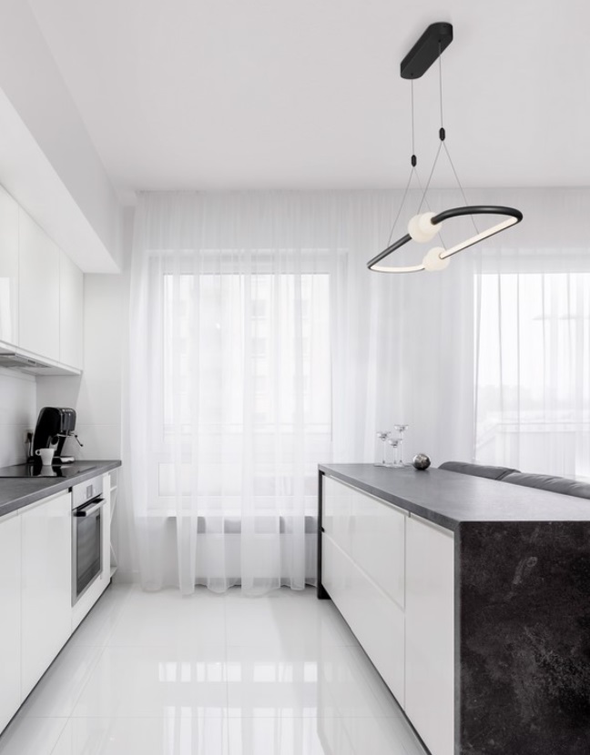 Czarna lampa wisząca na pilota Xalume LED - 45W