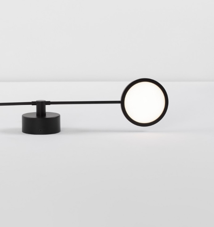 Designerski czarny kinkiet Vialto LED - dyski