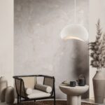 Duża lampa wisząca do salonu Cluora 60 - biała