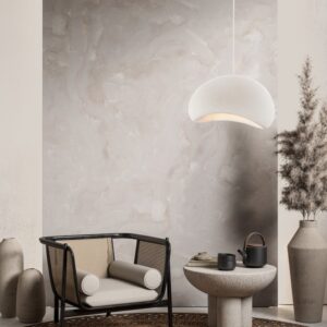 Duża lampa wisząca do salonu Cluora 60 - biała