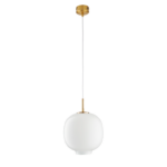 Elegancka lampa wisząca Boni - mleczna kula