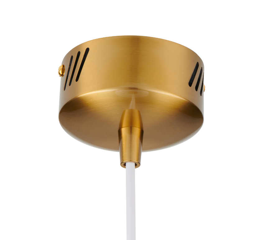 Elegancka lampa wisząca Boni - złota podsufitka