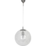Elegancka lampa wisząca kula Globe - chromowa