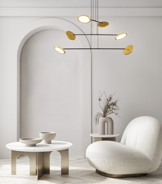 Elegancki żyrandol do salonu Vialto - nowoczesny LED