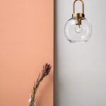 Klasyczna lampa wisząca do salonu Quina - transparentny klosz