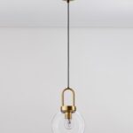 Klasyczna lampa wisząca do salonu Quina - złota