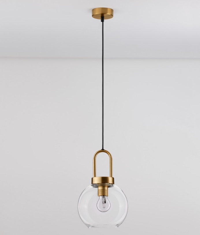 Klasyczna lampa wisząca do salonu Quina - złota