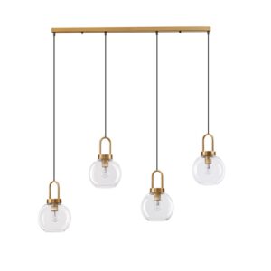 Klasyczna lampa wisząca nad stół Quina 4 - szklane klosze
