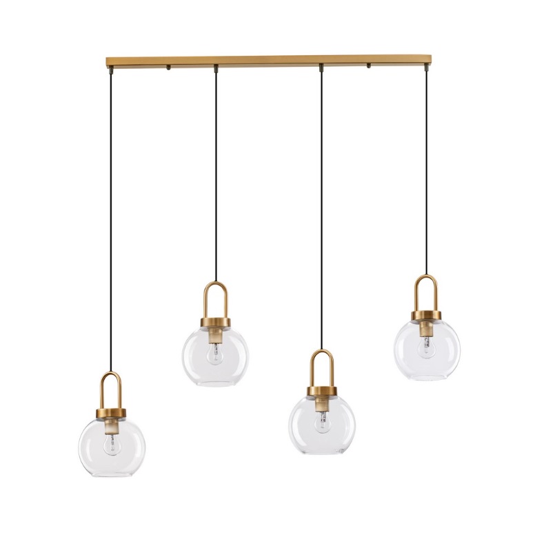 Klasyczna lampa wisząca nad stół Quina 4 - szklane klosze
