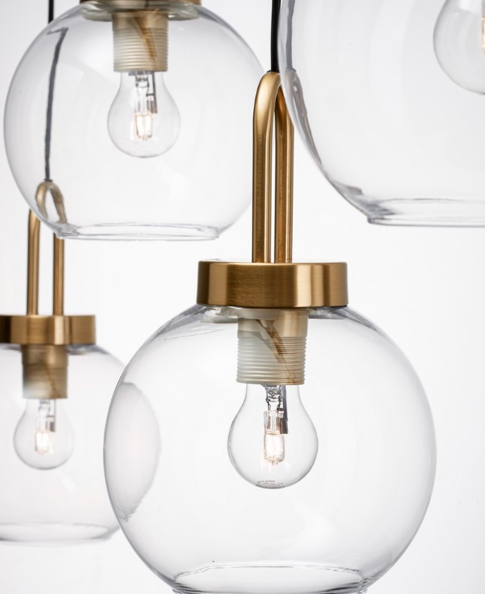 Klasyczna lampa wisząca nad stół Quina 4 - złota
