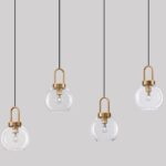 Klasyczna złota lampa wisząca nad stół Quina 4-punktowa