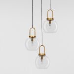 Lampa klasyczna wisząca Quina 3 - złota
