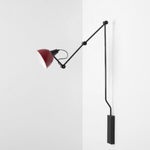 Lampa ścienna na wysięgniku Aida - bordowa (red wine)