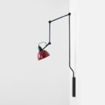 Lampa ścienna na wysięgniku Aida - czerwony