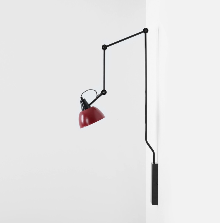 Lampa ścienna na wysięgniku Aida - czerwony
