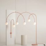 Lampa stojąca do salonu Una - terracotta