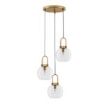 Lampa sufitowa wisząca klasyczna Quina 3 - szklane klosze