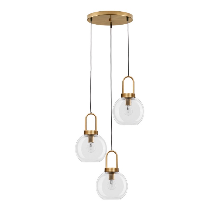 Lampa sufitowa wisząca klasyczna Quina 3 - szklane klosze