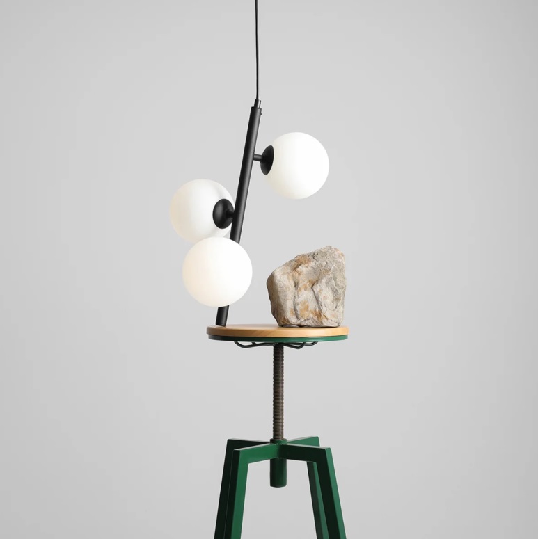 Lampa wisząca nad ławę Fin S 34 - czarna