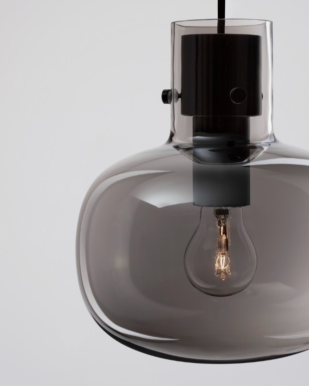 Lampa wisząca nad stół Mellu 22 - dymione szkło