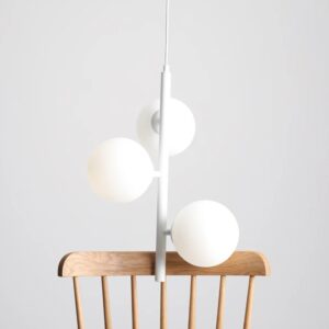 Lampa wisząca nad stolik kawowy Fin S 34 - białe kule