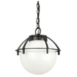 Lampa wisząca zewnętrzna Kula z koszykiem IP43 - nad drzwi wejściowe