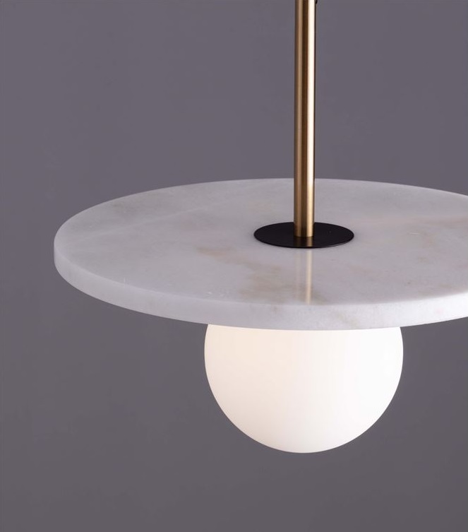 Marmurowa lampa wisząca Kivra - kamienna