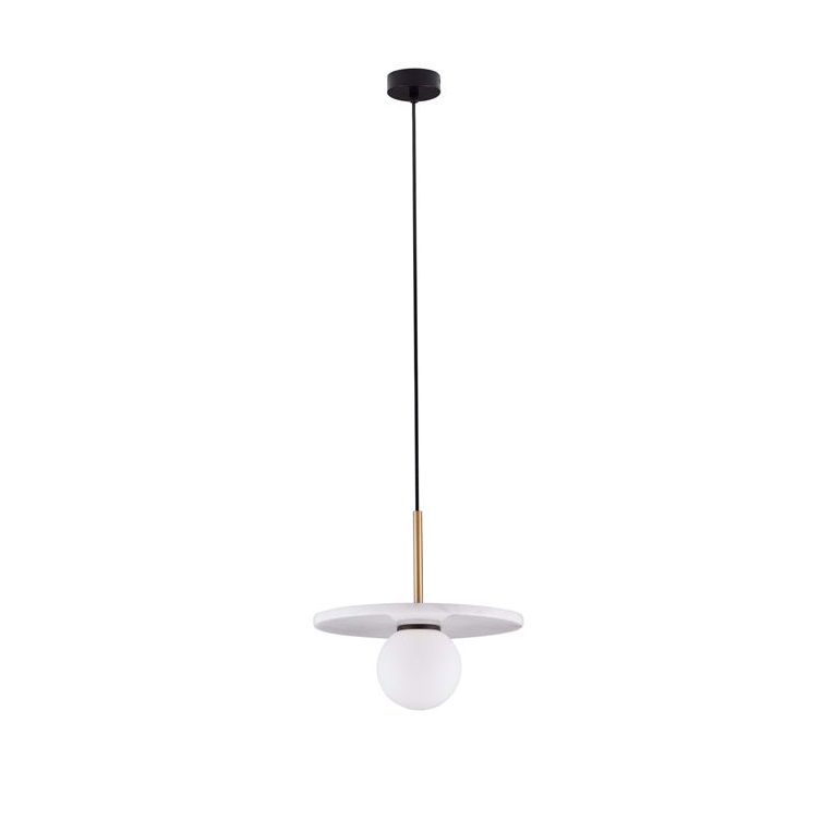 Marmurowa lampa wisząca Kivra - kamienny dysk