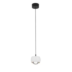 Minimalistyczna lampa wisząca Softlin LED - biała kulka z akrylem