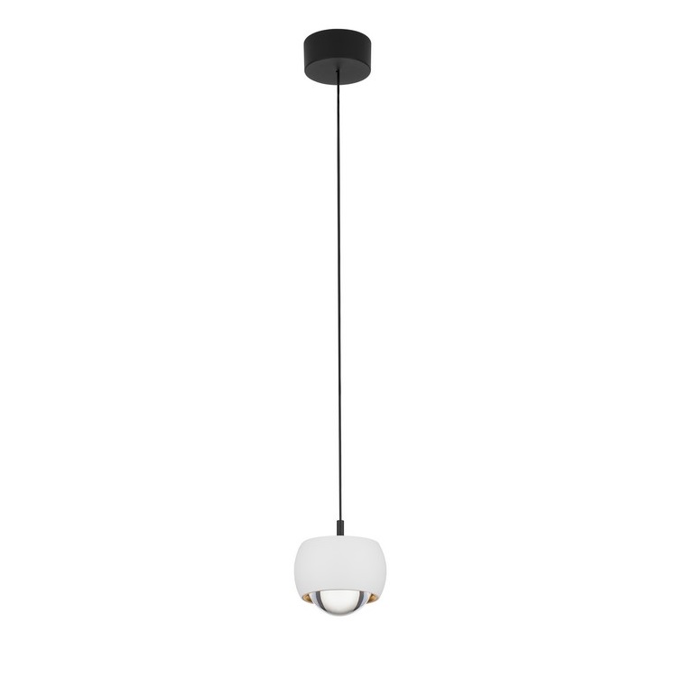 Minimalistyczna lampa wisząca Softlin LED - biała kulka z akrylem