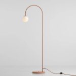Nowoczesna lampa podłogowa Una - terracotta