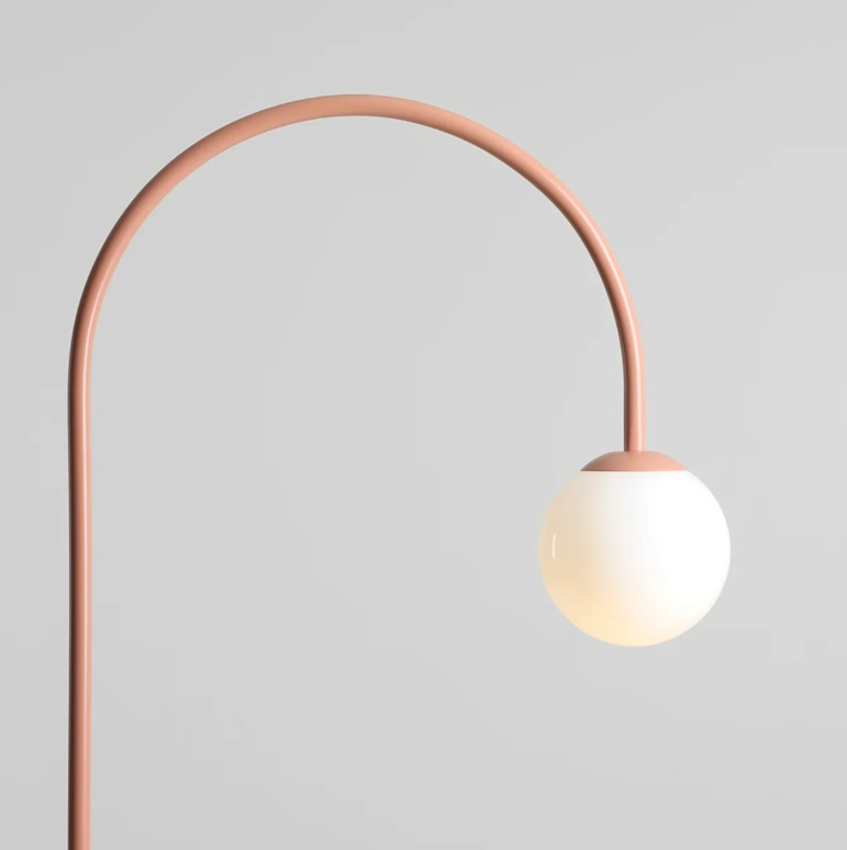 Nowoczesna lampa stojąca Una - terracotta